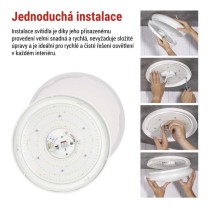LED přisazené svítidlo TIVI, A CLASS, MW sensor, kruhové bílé 8,6W, IP44, neutrální bílá