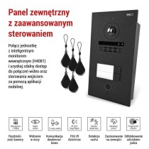 Jednostka kamery GoSmart do monitora IP880B 2WIRE i wideodomofonu IP-880A 2WIRE, 2 przyc.