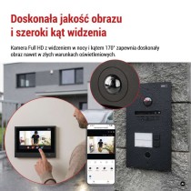 Jednostka kamery GoSmart do monitora IP880B 2WIRE i wideodomofonu IP-880A 2WIRE, 2 przyc.