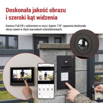Jednostka kamery GoSmart do monitora IP880B 2WIRE i wideodomofonu IP-880A 2WIRE, 3 przyc.
