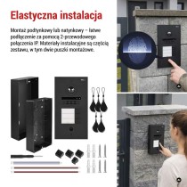 Jednostka kamery GoSmart do monitora IP880B 2WIRE i wideodomofonu IP-880A 2WIRE, 3 przyc.