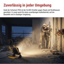 LED-Scheinwerfer GLARO 50 W, gelb-schwarz, IP65, 5000 lm, neutralweiß