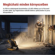 GLARO 50 W-os LED-reflektor, sárga-fekete, IP65, 5000 lm, semleges fehér