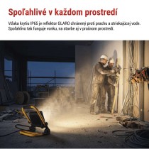 LED reflektor GLARO 50 W, žlto-čierny, IP65, 5000 lm, neutrálna biela