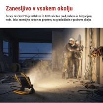 LED reflektor GLARO 50 W, rumeno-črn, IP65, 5000 lm, nevtralna bela