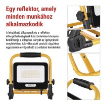 GLARO 50 W-os LED-reflektor, sárga-fekete, IP65, 5000 lm, semleges fehér