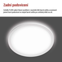 LED přisazené svítidlo FLORI kruhové, bílé, 18W, neutrální bílá