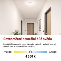 LED přisazené svítidlo DORI EVO, čtvercové, 24W, IP65, neutrální bílá