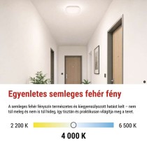 EMOS LED mennyezeti lámpa DORI EVO, 24W, Természetes fehér