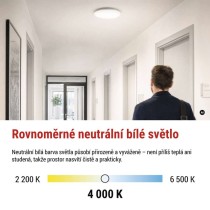 LED přisazené svítidlo DORI EVO, MW sensor, kruhové bílé 24W, IP65, neutrální bílá
