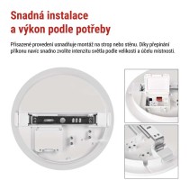 LED přisazené svítidlo DORI EVO, MW sensor, kruhové bílé 24W, IP65, neutrální bílá
