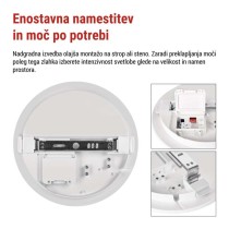 LED stropna svetilka DORI EVO, MW sensor, okrogla bela 24W, IP65, Nevtralna bela