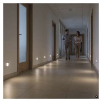 Orientacijsko LED svetilo AMAL, vgradno, kvadratno, 2W, IP65, nevtralno bela