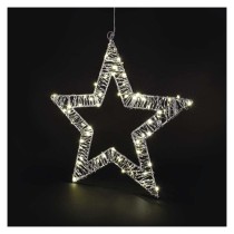 LED dekorācija – piekārāmā zvaigzne, 3xAA, silti balta gaisma, taimeris