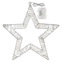 LED-dísz – függő csillag, 3xAA, meleg fehér, időzítő