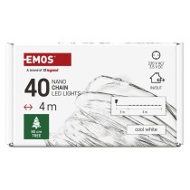 Dekoracje - 40 LED nano łezki 4m ciepła biel, srebrny przewód, IP44 timer
