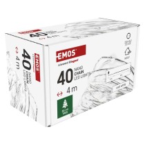 Dekoracje - 40 LED nano łezki 4m ciepła biel, srebrny przewód, IP44 timer