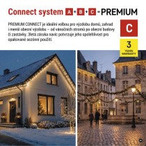 Premium LED spojovací řetěz bílý, 5 m, venkovní i vnitřní, teplá bílá