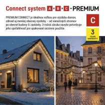 Premium LED spojovacia reťaz biela, 5 m, vonkajšia aj vnútorná, teplá biela