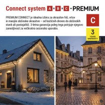Premium LED povezovalna veriga bela, 5 m, zunanja in notranja, topla bela