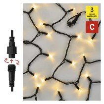 Premium LED spojovacia reťaz čierna, 10 m, vonkajšia aj vnútorná, teplá biela, časovač