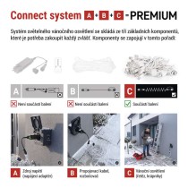 Premium LED spojovací řetěz bílý, 5 m, venkovní i vnitřní, studená bílá