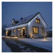 Premium LED spojovací řetěz černý, 10 m, venkovní i vnitřní, studená bílá