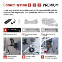 Tápegység Premium karácsonyi sorolható füzérekhez, kültéri, távírányítós