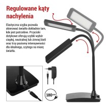 Lampa biurkowa LED EDDY czarna, WW/NW/CW