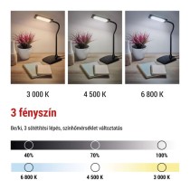 EMOS Eddy LED asztali lámpa, fekete