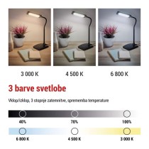 Namizna LED svetilka EDDY črna