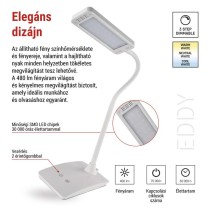 EMOS Eddy LED asztali lámpa, fehér