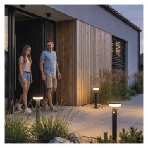 LED aiavalgusti veerg, päikesepaneel, PIR, TERION, 12.5 × 12.5 × 50 cm