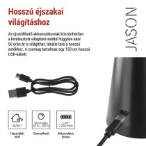 EMOS Jason LED asztali lámpa, újratölthető