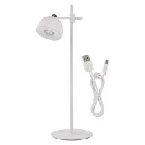 LED stolná lampa SOPHIE, dobíjacia, biela