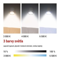 LED stolní lampa ABBIE, nabíjecí, bílá