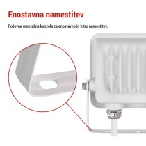 LED reflektor GLARO 20W, bel, IP65, 2000 lm, nevtralna bela
