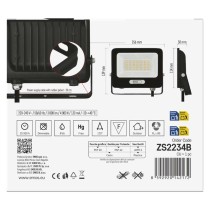 LED reflektor GLARO 30W, fekete, IP65, 3000 lm, természetes fehér