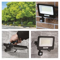 LED reflektor GLARO mit Bewegungssensor, 50 W, schwarz, IP54, 5000 lm, neutralweiß