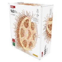 LED nano fényfüzér tekercsen, rézszínű, 9,6 m, meleg fehér, időzítő