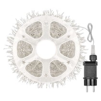 LED nano fényfüzér tekercsen, ezüst , 9,6 m, hideg fehér, időzítő