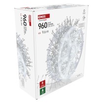 LED nano fényfüzér tekercsen, ezüst , 9,6 m, hideg fehér, időzítő