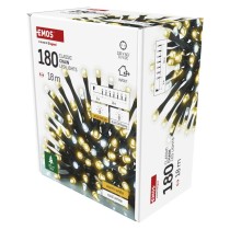 LED vánoční řetěz blikající, 18 m, venkovní i vnitřní, teplá/studená bílá, časovač