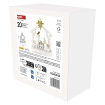 LED karácsonyi betlehem, 16,5 cm, 2 db AAA elem, beltéri használatra, meleg fehér fény, i