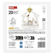 LED karácsonyi betlehem, 16,5 cm, 2 db AAA elem, beltéri használatra, meleg fehér fény, i