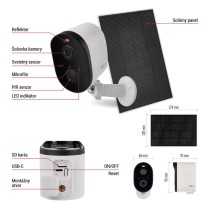 GoSmart Vonkajšia batériová kamera IP-1150 SNAP s WiFi a solárnym panelom