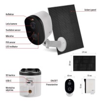 GoSmart Zunanja baterijska kamera IP-1150 SNAP z WiFi in solarnim panelom