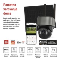 GoSmart Zunanja baterijska kamera IP-6100G HAWK z 4G LTE in solarnim panelom