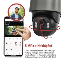 GoSmart Venkovní bateriová kamera IP-6100G HAWK s 4G LTE a solárním panelem