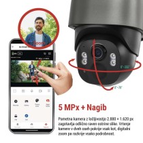 GoSmart Zunanja baterijska kamera IP-6100G HAWK z 4G LTE in solarnim panelom